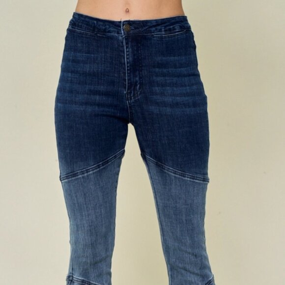 Dk Denim Ombre Panel Flared Denim - Western Style - Picture 1 of 3